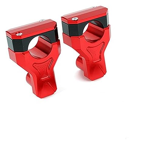 Abrazadera elevadora CNC de 22mm para manillar de moto con elevación ergonómica naranja 7