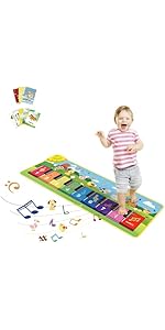 Amazon.com: Foki 3-in-1 Musical Mats, Child Floor Piano Drum Animal ...