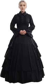 Women Victorian Rococo Dress Gothic Ball Gown Costumes (Dress & Hoop skirt) - Buy now