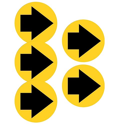 ERINGOGO Keep Distance Decals 5 Sheets PVC School Stickers Arrowhead Style Wall Glass and Surface Stickers