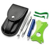 VENOMKILLER 6-in-1 Tick Remover Kit – Tick Removal Tool Set with Stainless Steel Tick Tweezers, Tick Card, Hooks & Leather Case – Tick Remover for Dogs, Cats & Humans