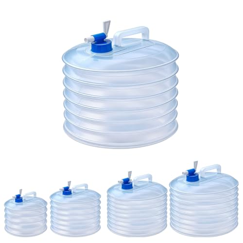 qoqidun Water Container 3L 5L 10L 15L Collapsible Water Container Water Carrier with Tap Portable Large Water Storage Container for Camping Sports Outdoor Hiking Use BPA Free and Stable 5L