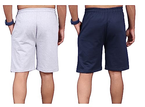 Image of QUIXEL Men's 100% Cotton Shorts Sporty Trendy Regular Daily Use Shorts