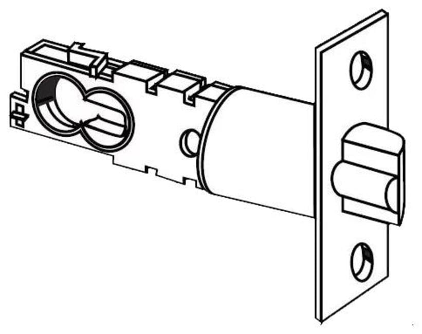 Schlage 16-203-626 Deadlatch with Square Corner, Backset Adjustable 2-3/8 Or 2-3/4", 626 - Satin Chrome, Varies Metal