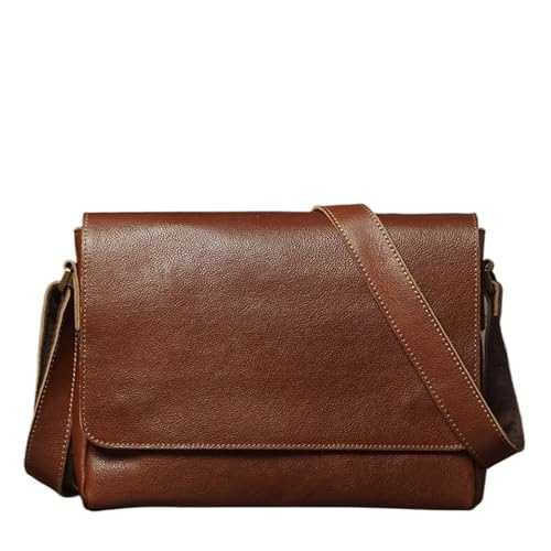 Sacoche homme cuir horizontal rabat bandoulière vintage