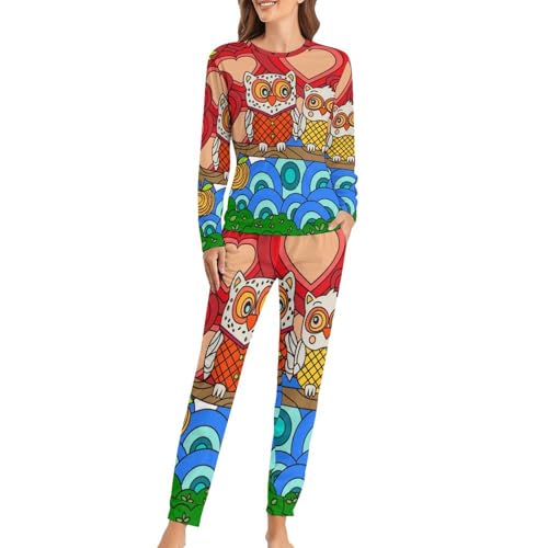 Pyjama Femme Hibou pour Soirées Cocooning et Nuits Douces