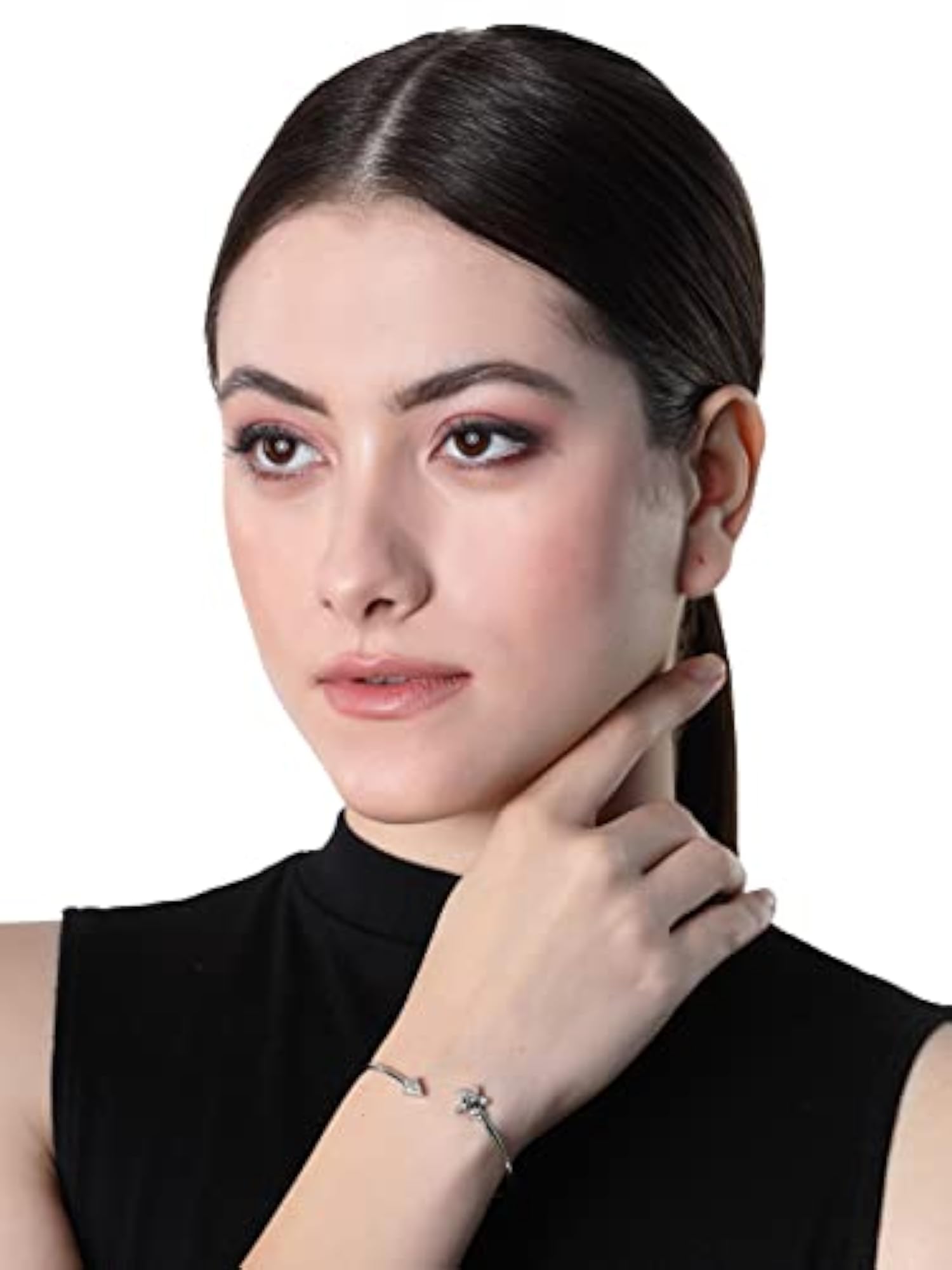 Sukkhi Delightly 925 Sterling CZ Kada Bracelet, 6