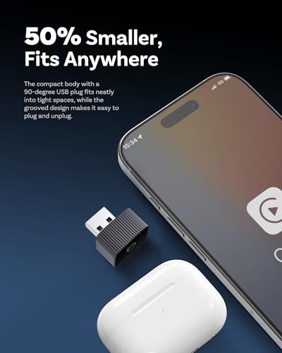 Image of Ottocast Mini Cube 3.0 Wireless CarPlay & Android Auto Adapter 2026- Plug & Play, Fast Auto-Reconnect (Black)