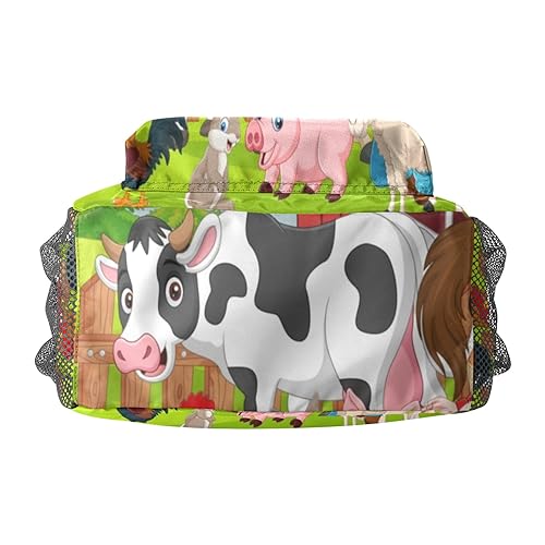 Farm House Cow Animals Personalized Kids Toddler Backpack for Boys Girls,Custom School Kindergarten Travel Bookbag4