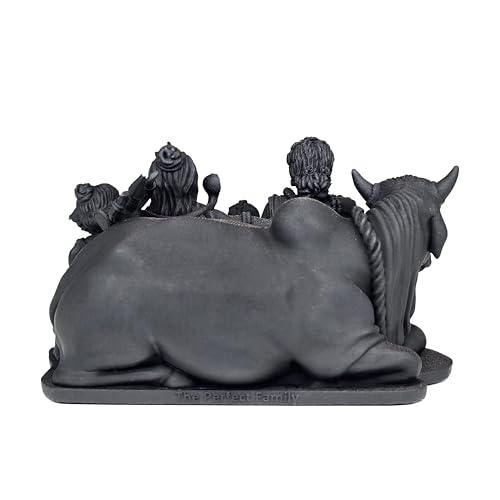 Image of MurtiHome The Perfect Family Idol of Shiva, Shiv Parivar Murti | 5 cm Tall Small Black Color Figure Made From UV Resin, Crafted by 3D Printer for Car Dashboard, Home, Office, Gift