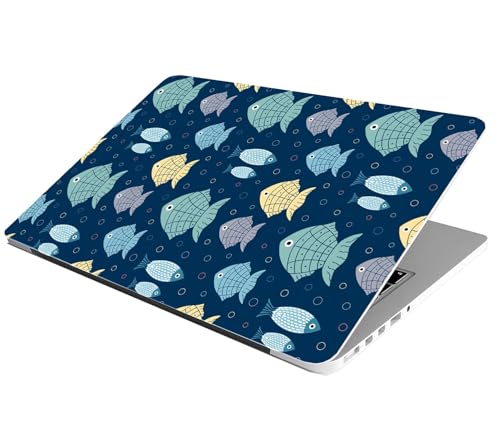 Image of Laptop Skin Stickers HD Quality Sticker for Laptops Upto 15.6 inch Compatible with Apple /Dell /HP /Lenovo /Acer /Asus /Sony (Dustproof|Waterproof|Scratchproof|Reusable)-FISH1
