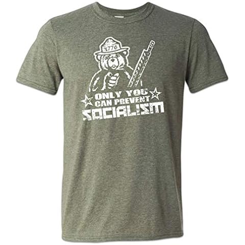 Only You Can Prevent Socialism T-Shirt 1776 Smokey Bear Green Large Cover