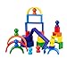 Combinazione di Elementi Costitutivi Arcobaleno, Giocattoli Educativi in Legno Per Bambini, Tre Set Di Giocattoli in Legno Impilati, Puzzle di Costruzione Creativi per Bambini