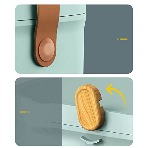 Image of mumisuto Medicine Storage Box, Plastic First Aid Storage Box Container Bin with Removable Tray and Portable Handle, Family Emergency Medicine Kit Case(Green)