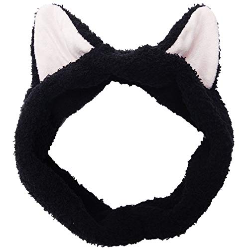 Goods Land 【 7color 】 かわいい ネコ耳 ヘアバンド 洗顔用 可愛い レディース 洗顔 ヘアターバン メンズ おしゃれ こども 大人 猫耳 ねこみみ コスプレ GD-NEKOBAND-KUROのサムネイル