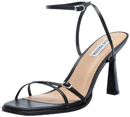Sandales à talons Zarya en cuir noir 40 EU l'excellence d'un design minimaliste