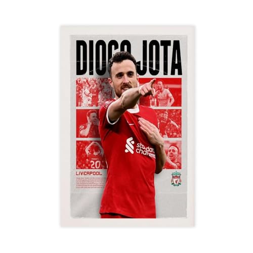 CXGFEFFG Diogo Jota Liverpool Printable A3 Sport Wall Art Canvas Poster Bedroom Decor Gift 20x30inch(50x75cm)