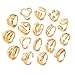 ZOVOLI 17 Pcs Chunky Gold Rings Stackable Rings for Women Fashion Knuckle Rings Set for Women Statement Womens Rings Jewelry Gifts