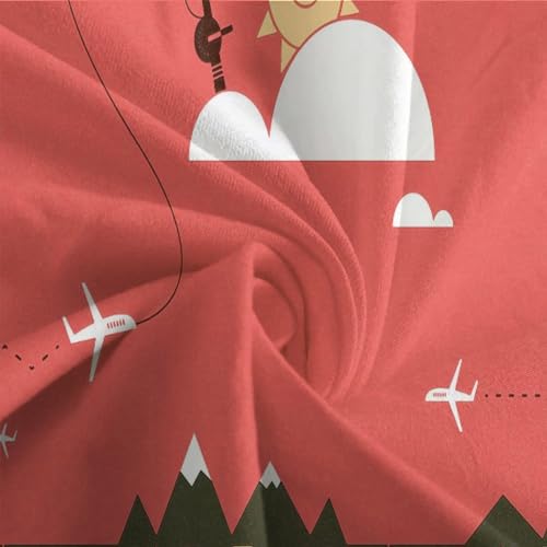 Housse de couette avion 3D King 220x240cm avec 2 taies de lit - 8