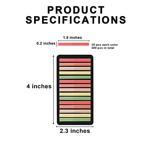 Potanro Book Tabs 3000Pcs Translucent Sticky Notes Tabs 10 Sheets Highlighter Strips Tape Long Highlighting Sticky Tabs For Annotating Books, Aesthetic School Suppliesbook For Annotating Books #TOP5