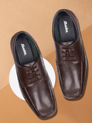 Image of Bata Men BOSS-Crude Black Formal Shoes