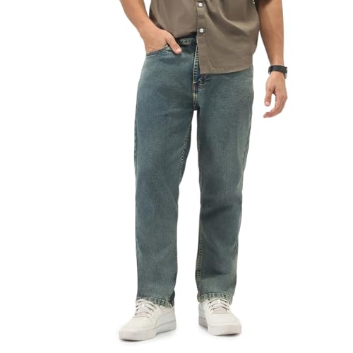 Image of Urbano Fashion Men's Straight Fit Heavy Washed Jeans Stretchable