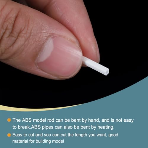 Image of MECCANIXITY 30pcs 10 inch Plastic Model Tube ABS Square Tube 0.08 inchx0.08 inch White Easy Processing for Architectural Model Making DIY