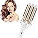 Fer à Boucler, 3 têtes Barils wavy Fer à Friser Onduler, En Céramique Cheveux, Bigoudi Styling Outils Cheveux, 2 Réglages de Température(180 ° C / 210 ° C)-22mm