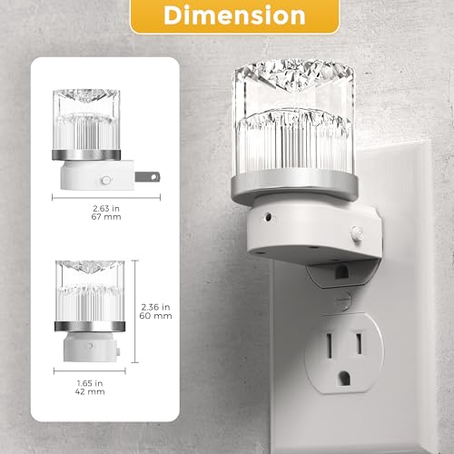 Image of L LOHAS LED Night Light, 2 Pack Night Lights Plug into Wall, 3000K Soft Light LED NightLights, Built in Dusk to Dawn Sensor for Hallway, Bathroom, Rooms