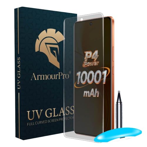 Image of ArmourPro Matte UV Tempered Glass for Realme P4 Power, 16 Pro Plus, Realme 15 and Realme 15 Pro 5G, Curved Screen Protector, Anti-Glare, Edge-to-Edge Coverage, Fingerprint Friendly, Case Friendly | Pack of 1