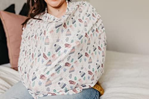 Image of Copper Pearl Nursing Cover for Breastfeeding - Multi-Use Baby Car Seat Cover, Stroller Cover & Breast Feeding Cover Up for Women, Stretchy Breathable High Quality Cover for Boy or Girl, Winter