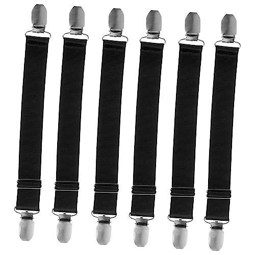 Luxshiny 6Pcs Adjustable Elastic Pants Straps for Motorcycle Cycling Durable Fasteners Cargo Tie Down Keeps Clothing Neat Secure