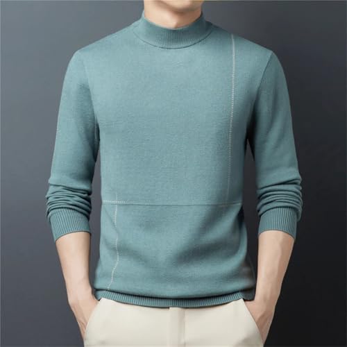 Pegsmio Thick Knitted Striped Sweater Men Autumn Winter Warm Wool Pullover3