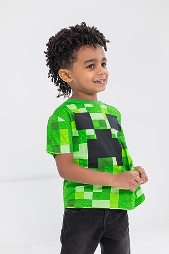 Image of Minecraft Boys' 3-Pack T-Shirts Little Kid to Big Kid