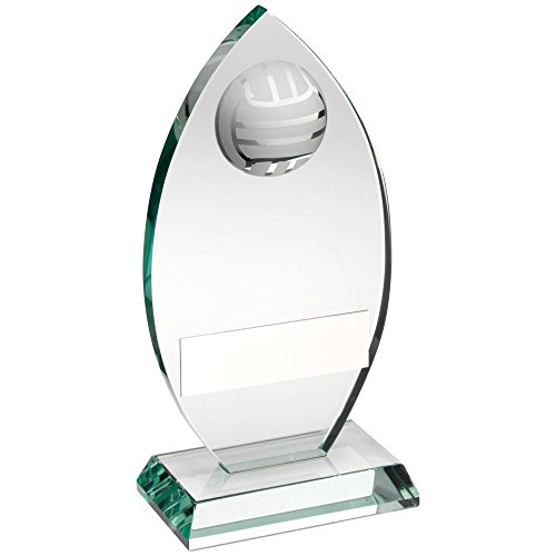 Lapal Dimension Jade Verre Plaque avec Demi de Volley-Ball Trophée – 8,5 en