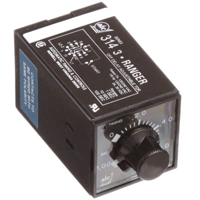 314B-134-Q-2-C, Miniature Time Delay Relay, Selectable Range, 035-100 Sec, 120VAC 50/60Hz, Off-Delay Mode