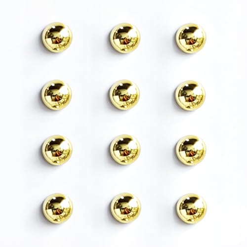 Imanes pequeños redondos dorados para refrigerador 12 pcs