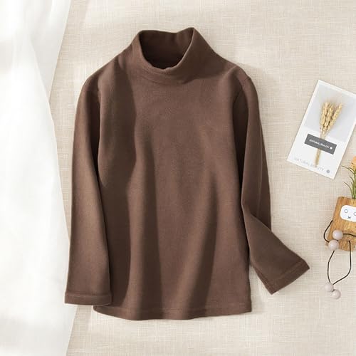 Little Boys Girls Striped Thermal Tops Kids Winter Undershirt Turtleneck Baselayer Long Sleeve T Shirts2