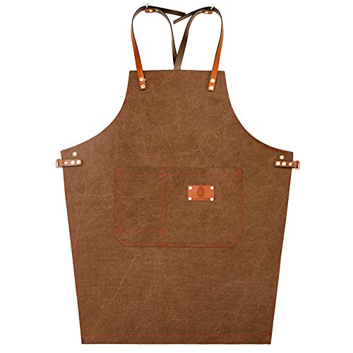 wsxcfyjh Delantal Cocina Baberos Delantal De Mezclilla De Moda De Lona Ropa De Trabajo De Barista Tienda De Uñas…