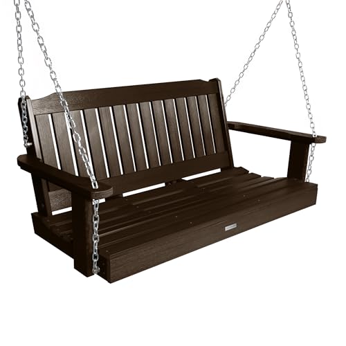 Image of Highwood AD-PORL2-ACE Lehigh Porch Swing, 4 Feet, Weathered Acorn