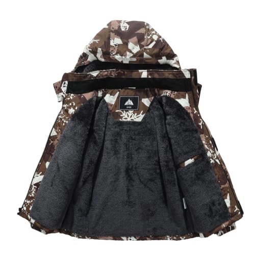 Image of Kid's Ski Jacket Winter Coat Boy's and Girl's Snowboarding Jackets | Kids Ski Jacket | Windproof, Waterproof, Insulated | Removable Hood, Zipper Pockets | Snowboarding Coat for Boys and Girls