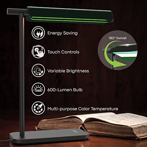 Newhouse Lighting 10W/12V Led Banker Lamp Adjustable Desk Lamp For Office Desk Or Home Office Dimmable Modern Table Lamp For Bedroom, Library Or Study Green Shade In Classic Room Decor Aesthetic #TOP5