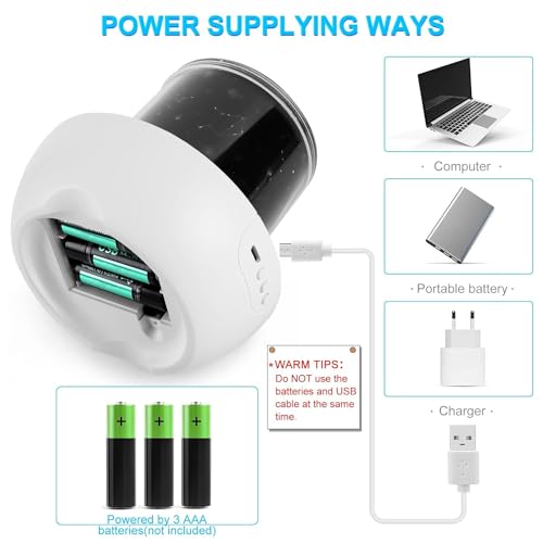 Image of Flexi Madhav Night Light for Bedroom, 7 Film Gradual Rotating LED Projection Night Lamp Projector for Bedroom Light Decor, Table Lamp for Home, (Night Lamp)