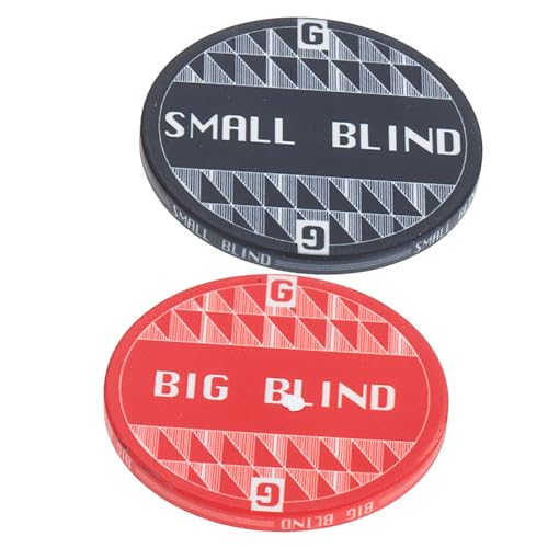 BRIGHTFUFU 2Pcs Ceramic Poker Dealer Button Blind Bet Dealer Tokens for Hold Poker Card Game Accessories Blind Markers