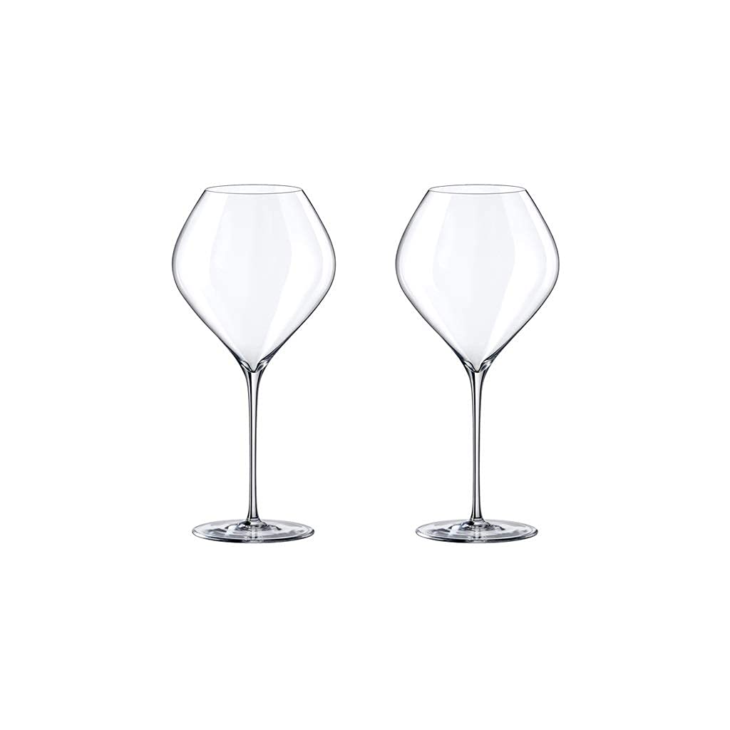 Zuverlässige Kristall-Weingläser, klar, für Rotwein, große Gläser, exquisiter Kelch, spülmaschinenfest, geeignet für den Einsatz zu Hause, 860 ml (Größe 2):
