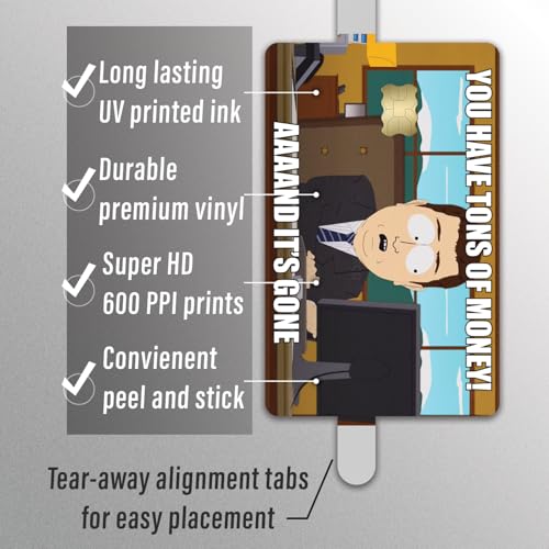 KCD Credit Card Skin Sticker Cover Decal Wrap 3-Pack – Tons Of Money ANNNDDD It's Gone Meme Design – Durable Vinyl Stickers for Cards – CCS0193