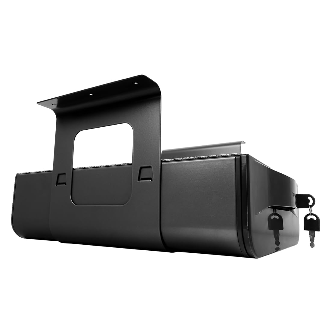 Spacetronik Untertisch Schublade, Unterbau Schublade Abschließbar aus Stahl, Schublade Unter Schreibtisch mit Extra Ablagefach, Schreibtisch Organizer für Home Office & Stehschreibtisch, Schwarz