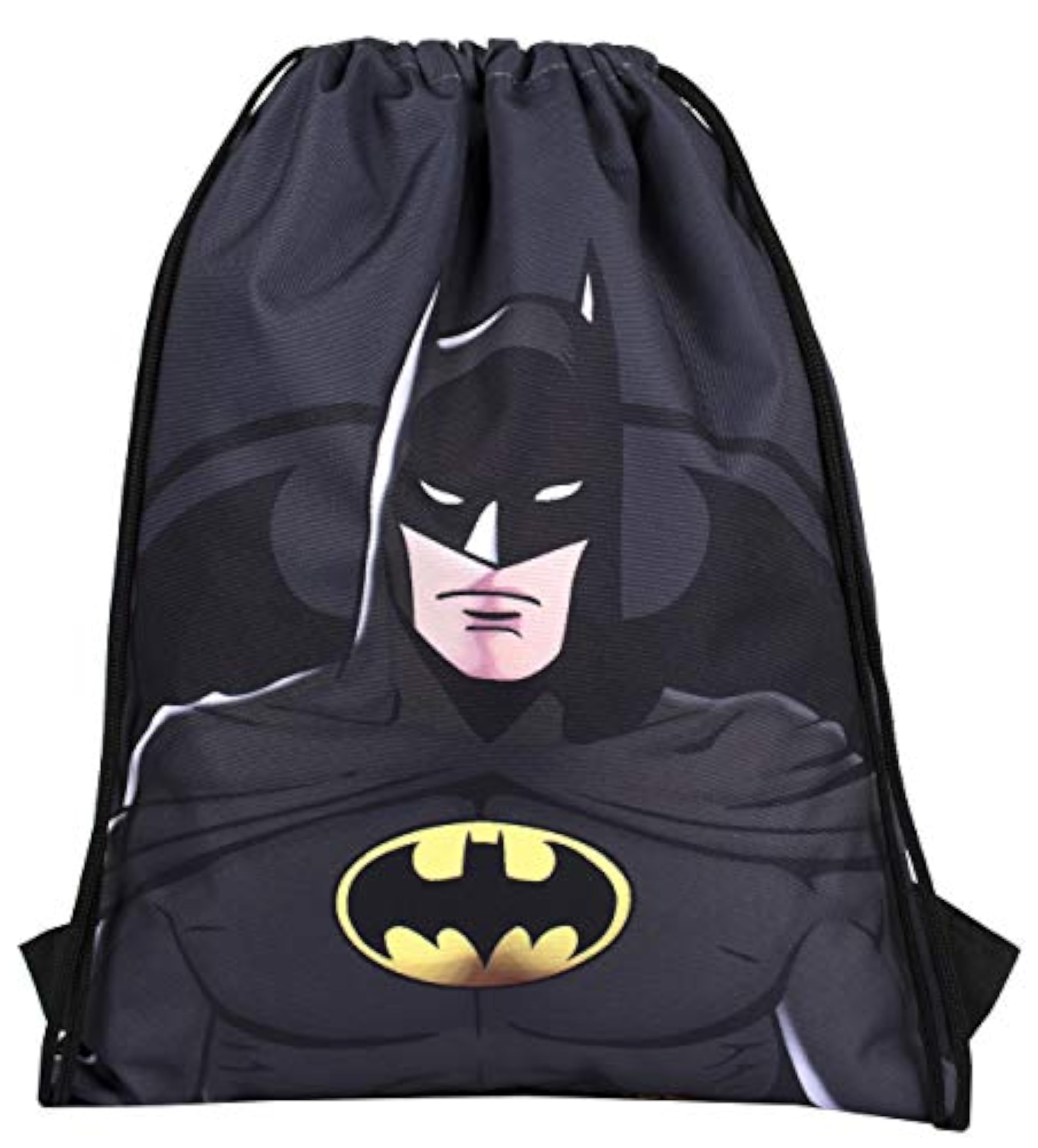 DC Comics - Bolsa de Batman con cordón para niños, mochila escolar para niños, regalo oficial para niños
