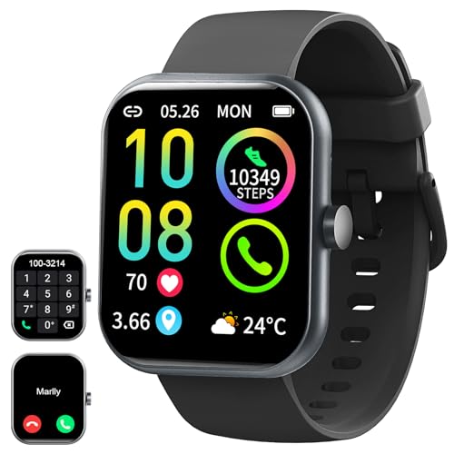 Montre Connectée Homme Femme, 1.96" Montre Connectee Podometre Mo...