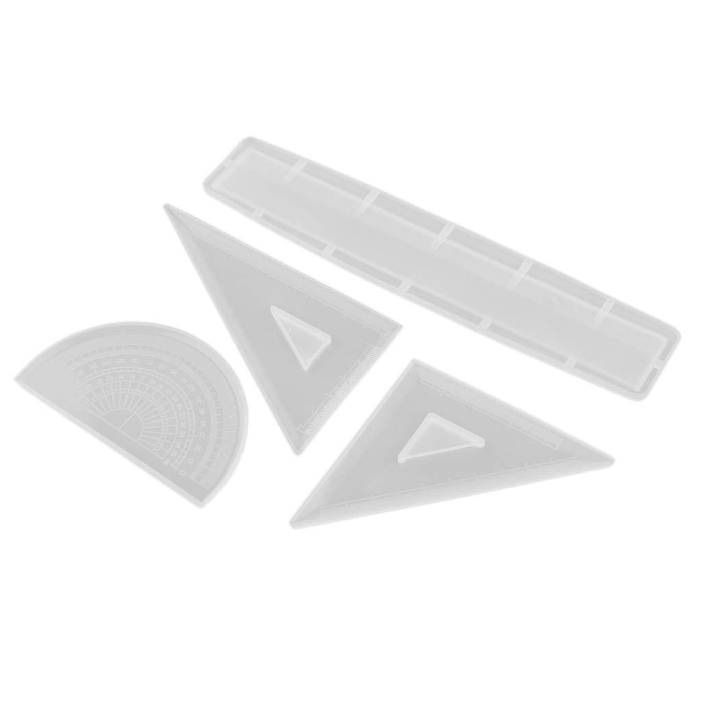 4 Pieces Silicone Mould rulers Mold Crystal Resin Casting Craft DIY Mold